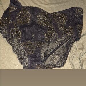 Torrid black sparkly lace panties